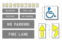 Lowes 11 PC Parking Lot Stencil Kit, .125