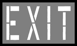 24 INCH X 9 INCH WORDING - EXIT - 1/8 INCH PLASTIC