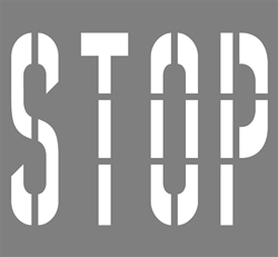 36 INCH WORDING - STOP - 1/16 INCH PLASTIC