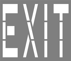 42 INCH WORDING - EXIT - 1/8 INCH PLASTIC