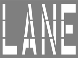 42 INCH WORDING - LANE - 1/16 INCH PLASTIC