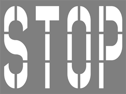 42 INCH WORDING - STOP - 1/8 INCH PLASTIC