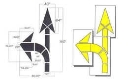COMBO ARROW KIT - HIGHWAY INTERSECTION-13' 4" OAL, 3 PIECES - 1/8" THICK PLASTIC