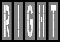 96 FHWA / DOT Individual Letter Stencil