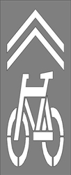 BIKE LANE SYMBOL/CHEVRONS 107"HX39"W 1/16 PLASTIC