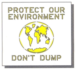 DON'T DUMP - 24" x 24" - 1/16" THICK