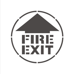 FIRE EXIT (WITH ARROW)