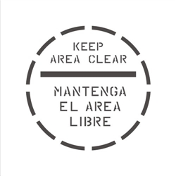 KEEP AREA CLEAR (BILINGAUL WITH BAR)