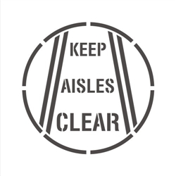 36" KEEP AISLES CLEAR
