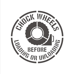 CHOCK WHEELS BEFORE LOADING/UNLOADING