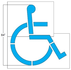 WALMART HANDICAP SYMBOL - 1/8" PLASTIC 2 PIECES