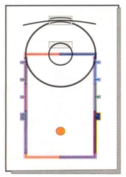 COMPLETE BASKETBALL COURT KIT - 1/16" THICK PLASTIC