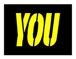 McDONALDS 34" YOU STENCIL - 1/8 INCH PLASTIC