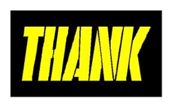 McDONALDS 34" THANK STENCIL - 1/8 INCH PLASTIC