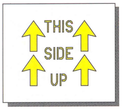 THIS SIDE UP - 8" x 8" - 1/16" THICK PLASTIC