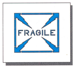 FRAGILE - 8" x 8" - 1/16" THICK PLASTIC