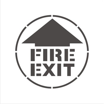 FIRE EXIT (WITH ARROW)