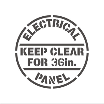 ELECTRICAL PANEL - KEEP CLEAR FOR 36&quot; &amp; 42&quot;