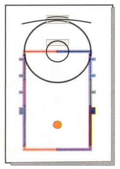 COMPLETE BASKETBALL COURT KIT - 1/16&quot; THICK PLASTIC