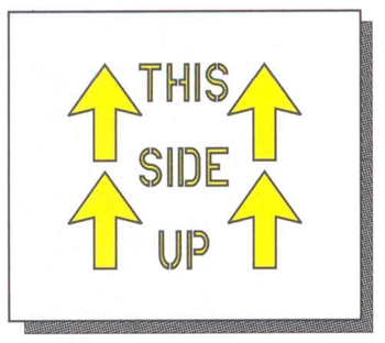 THIS SIDE UP - 8&quot; x 8&quot; - 1/16&quot; THICK PLASTIC