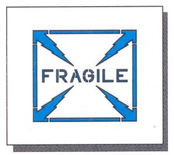 FRAGILE - 8&quot; x 8&quot; - 1/16&quot; THICK PLASTIC