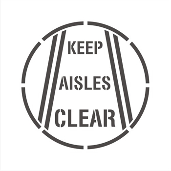 36" KEEP AISLES CLEAR