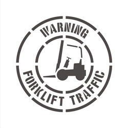 36" WARNING - FORKLIFT TRAFFIC